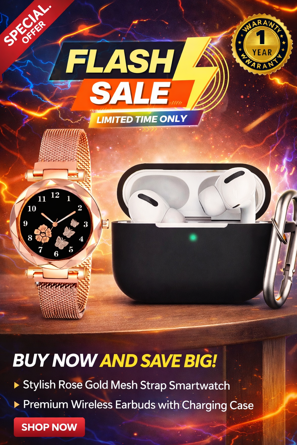 Black TWS Wireless Bluetooth 5.3 Earbuds with Free Case | High-Quality Sound, Long Battery, Touch Control