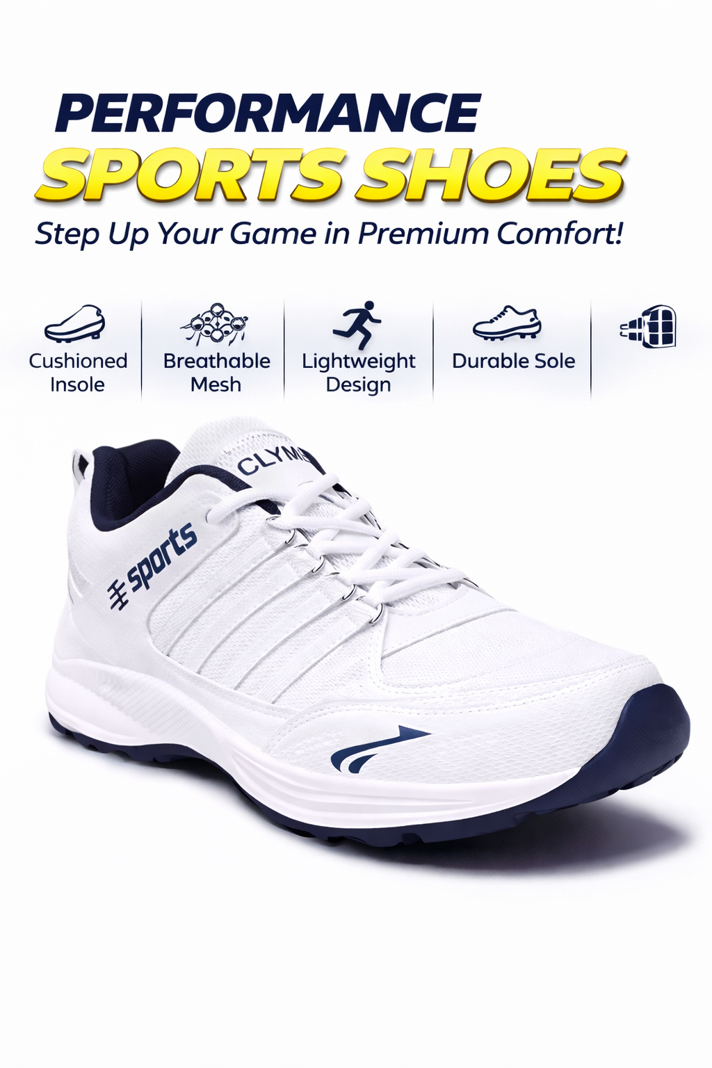 CLYMB Men's Ultra Light Weight EVA Sport Shoes | Premium X-EVA Sole Running & Walking Sneakers